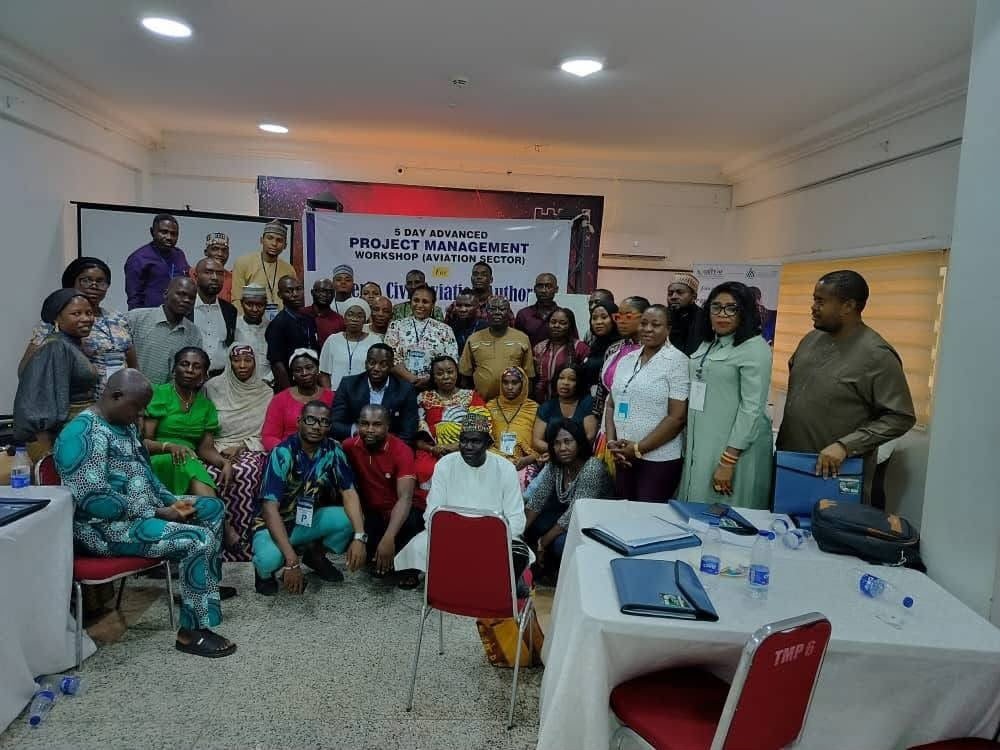 5 days Project Practitioner Master Course for the Nigeria Civil Aviation Authority NCAA facilitated by Dr. Ayodele Edwards